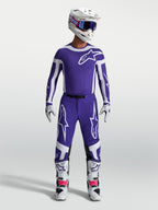 Alpinestars Supertech Vesta, jersey y conjunto de motocross, azul profundo y blanco con ajuste atlético profesional