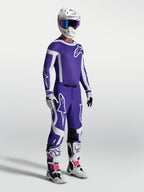 Alpinestars Supertech Vesta, conjunto de motocross para hombre, azul y blanco, jersey y pantalones de ajuste atlético