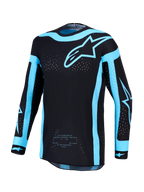 Jersey Supertech Vesta AND Supertech Vesta gear set de Alpinestars, jersey de motocross para hombre, negro y turquesa, con perforaciones láser