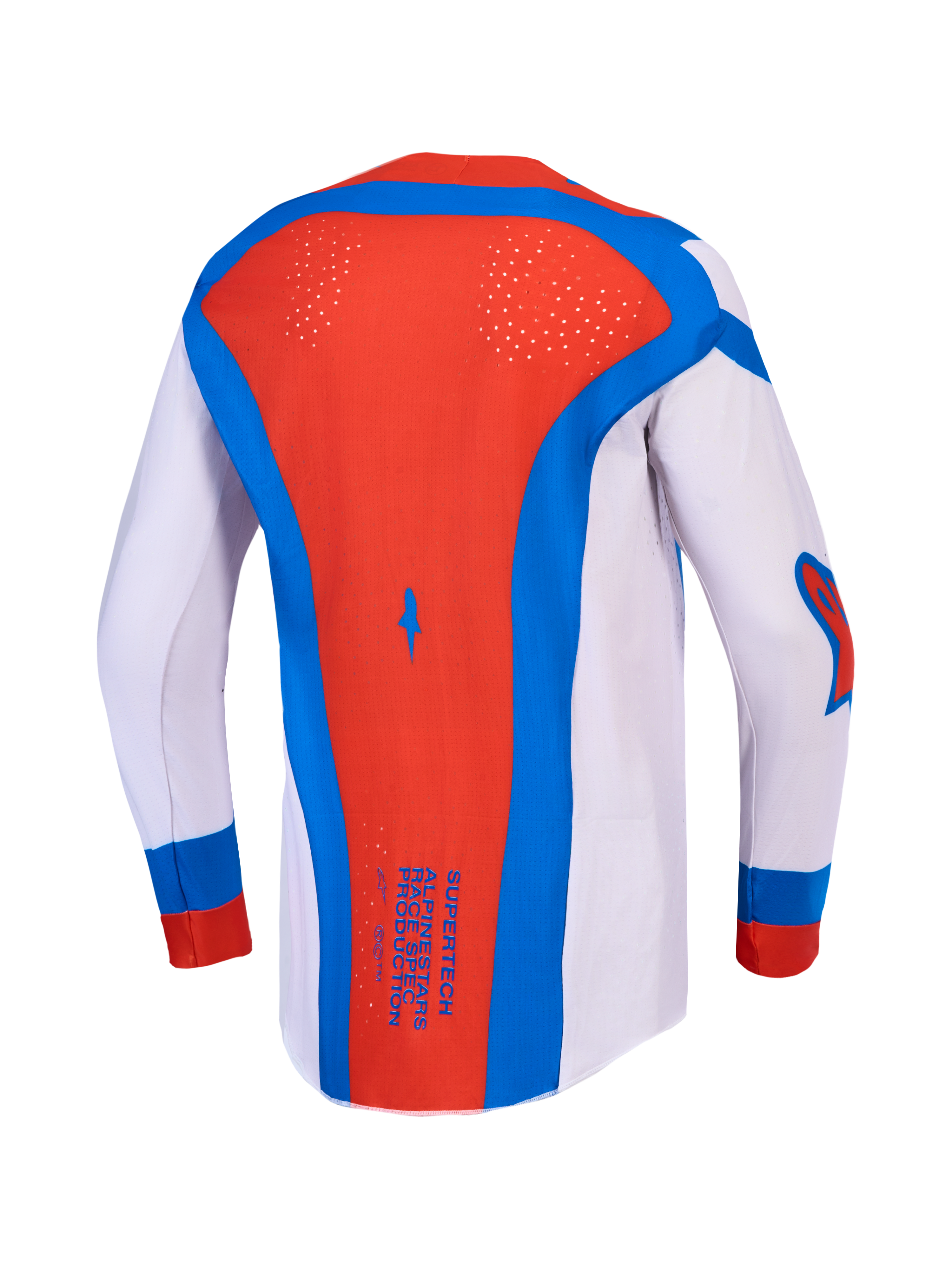 Jersey Alpinestars Supertech Vesta para hombre, lila y rojo, camiseta de motocross con ventilación láser.
