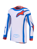 Alpinestars Supertech Vesta, jersey de motocross para hombre, lila claro, rojo y azul, ajuste atlético.