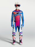 Alpinestars jersey Techstar Maven AND Techstar Maven Gear Set, equipo de motocross azul y rosa, ajuste atlético ergonómico