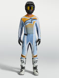 Alpinestars Techstar Maven, jersey y conjunto de motocross para hombre, azul polvo y naranja, ajuste atlético de carreras