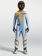 Alpinestars Techstar Maven, jersey y conjunto de motocross para hombre, azul polvo y naranja, ajuste atlético de carreras