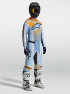 Alpinestars Techstar Maven, conjunto de motocross para hombre, azul polvo y naranja, ajuste atlético para off-road