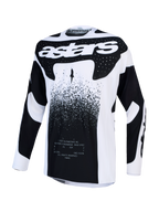 Jersey Techstar Swan de Alpinestars, jersey de motocross para hombre, blanco y negro, con tejido elástico y logotipo astars