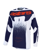 Jersey Techstar Swan de Alpinestars, camiseta de motocross para hombre, lila claro, gris oscuro y rojo flúor
