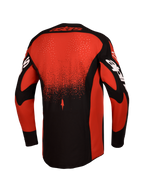 Alpinestars Techstar Swan, jersey y conjunto de equipación para hombre, rojo y negro, vista posterior con ventilación láser.