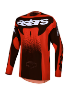 Alpinestars Techstar Swan, jersey de motocross para hombre, rojo cardenal y negro, tejido elástico de alto rendimiento