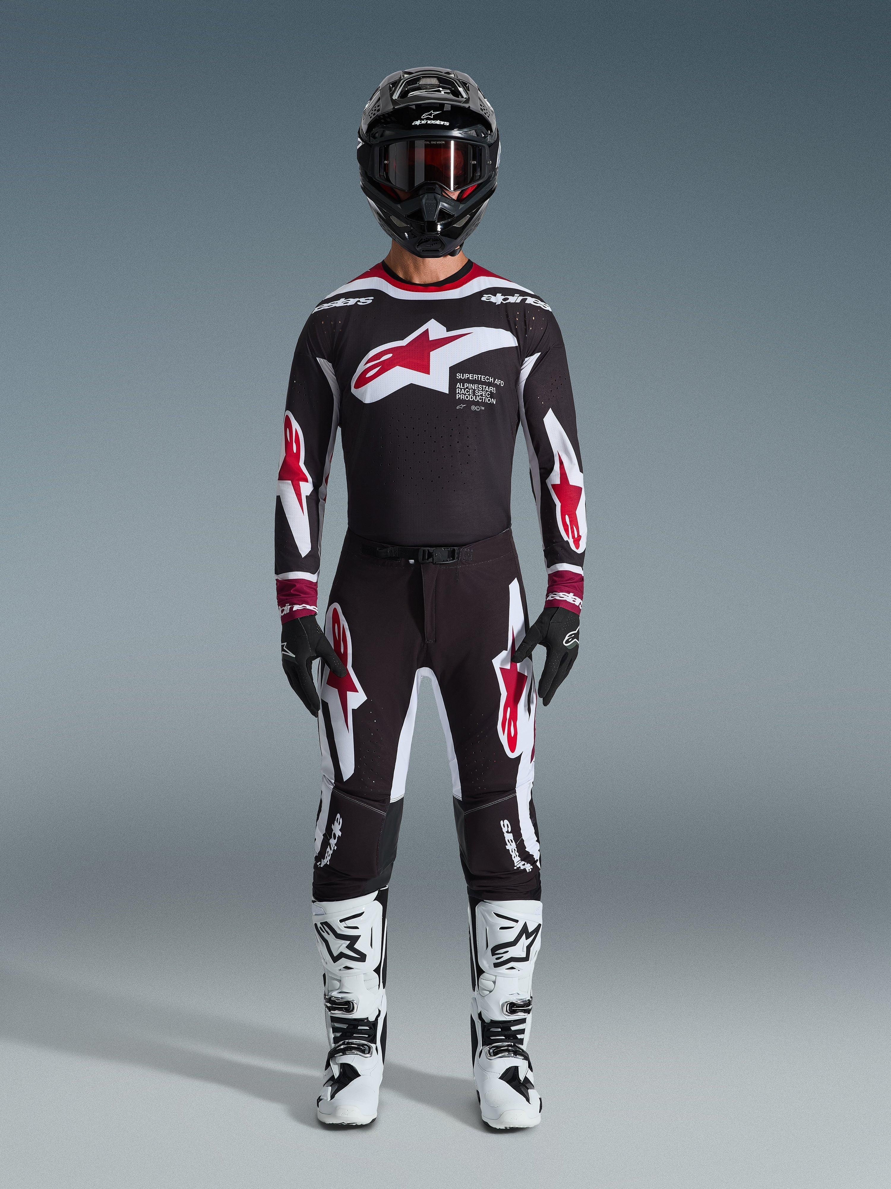 2026 Supertech AFD Vista - Black MX Jersey | Alpinestars®