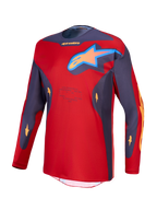 Alpinestars Racer Hunt, jersey de motocross para hombre, rojo y gris, tejido técnico transpirable con logotipo de estrella