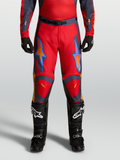 Alpinestars Pantalones Racer Hunt 2027, pantalones de motocross para hombre, rojos y grises con ajuste precurvado