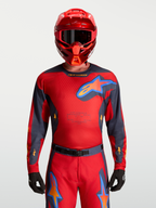 Jersey Racer Hunt de Alpinestars, jersey de motocross para hombre, rojo y gris, con tejido transpirable y malla ventilada