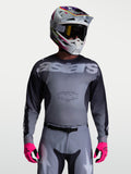 Alpinestars Racer Amber, jersey de motocross para hombre, gris y gris carbón, politejido que absorbe la humedad, usado por un modelo