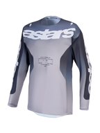 Alpinestars Racer Amber Jersey, jersey de motocross para hombre, gris y lila claro, tejido técnico ligero y transpirable, ideal para conducción off-road