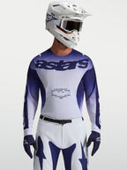 Jersey Alpinestars Racer Air Amber, para motocross, de hombre, azul y blanco, con malla ligera y transpirable