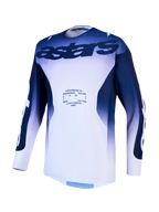 Alpinestars Racer Air Amber Jersey, jersey de motocross para hombre, azul y blanco, con malla transpirable y ventilada