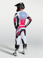 Alpinestars Fluid Drag, conjunto de motocross para hombre, negro, blanco y rojo con gráficos efecto spray y estilo off-road