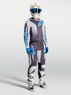 Alpinestars Fluid Drag Gear Set, conjunto de motocross para hombre, gris y azul, diseño técnico para carreras off-road