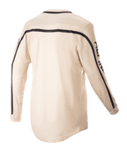 Alpinestars 2023 Racer Found Jersey, jersey de motocross, Mountain (marrón), vista trasera, con franjas negras en los hombros y a lo largo de las mangas, corte ergonómico con la parte trasera más larga para mayor cobertura al pilotar