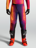 Alpinestars Pantalones Fluid Kepler 2027, pantalones de motocross con degradado morado y naranja, diseño deportivo precurvado