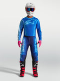 Alpinestars jersey Fluid Kepler y Fluid Kepler gear set, conjunto de motocross para hombre, azul, tejido transpirable de ajuste atlético.