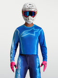 Jersey Alpinestars Fluid Kepler, jersey de motocross para hombre, azul, politejido ligero y ajuste ergonómico para off-road.
