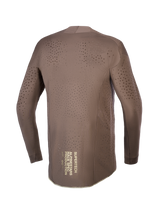 Alpinestars Camiseta Supertech Air Gold Edición Limitada, jersey de motocross para hombre, marrón con gráfico dorado en la espalda, ventilación láser y malla ultraligera