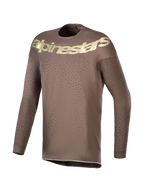 Camiseta Alpinestars Supertech Air Gold Edición Limitada, para motocross, marrón y dorado, con ventilación láser