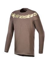 Camiseta Alpinestars Supertech Air Gold Edición Limitada, para motocross, marrón y dorado, con ventilación láser