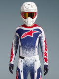Alpinestars Techstar Unity Jersey, jersey de motocross edición limitada para hombre, rojo, blanco y azul, ajuste atlético.