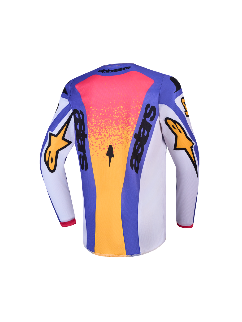 Alpinestars Jersey Fluid Drag Juvenil y Adolescente Fluid Drag Gear Set, jersey de motocross, azul y dorado, vista trasera