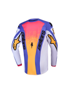 Alpinestars Jersey Fluid Drag Juvenil y Adolescente Fluid Drag Gear Set, jersey de motocross, azul y dorado, vista trasera