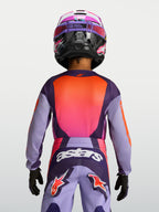Jersey Alpinestars Fluid Hunt Juvenil, equipo de motocross para niños, morado y rosa, ajuste ergonómico y transpirable