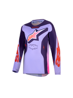 Alpinestars Fluid Hunt Juvenil, jersey de motocross morado claro y oscuro, tejido transpirable y ergonómico