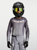 Alpinestars Jersey Fluid Amber Juvenil, jersey de motocross transpirable gris y arena para conducción off-road