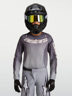 Alpinestars Jersey Fluid Amber Juvenil, jersey de motocross transpirable gris y arena para conducción off-road