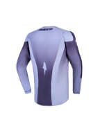 Alpinestars Youth Fluid Amber Jersey, jersey de motocross juvenil, gris claro y morado oscuro, vista trasera de mangas largas