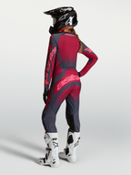 Pantalones Alpinestars Stella Techstar Swan, equipo de motocross para mujer, carmesí y gris oscuro, construcción elástica