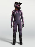 Alpinestars Stella Fluid Apex V2, conjunto de motocross para mujer, gris y rosa, equipo técnico para conducción off-road.