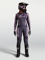 Alpinestars Stella Fluid Apex V2, conjunto de motocross para mujer, gris y rosa, equipo técnico para conducción off-road.