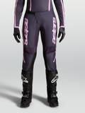 Pantalones Stella Fluid Apex V2, pantalones de motocross para mujer, grises y rosas, diseño precurvado para off-road.
