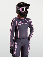Alpinestars Stella Fluid Apex V2, jersey de motocross para mujer, gris y rosa, diseño ergonómico y ligero