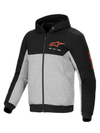 Alpinestars Chrome V2 Sport, sudadera de moto urbana negra y gris para hombre con protección certificada CE