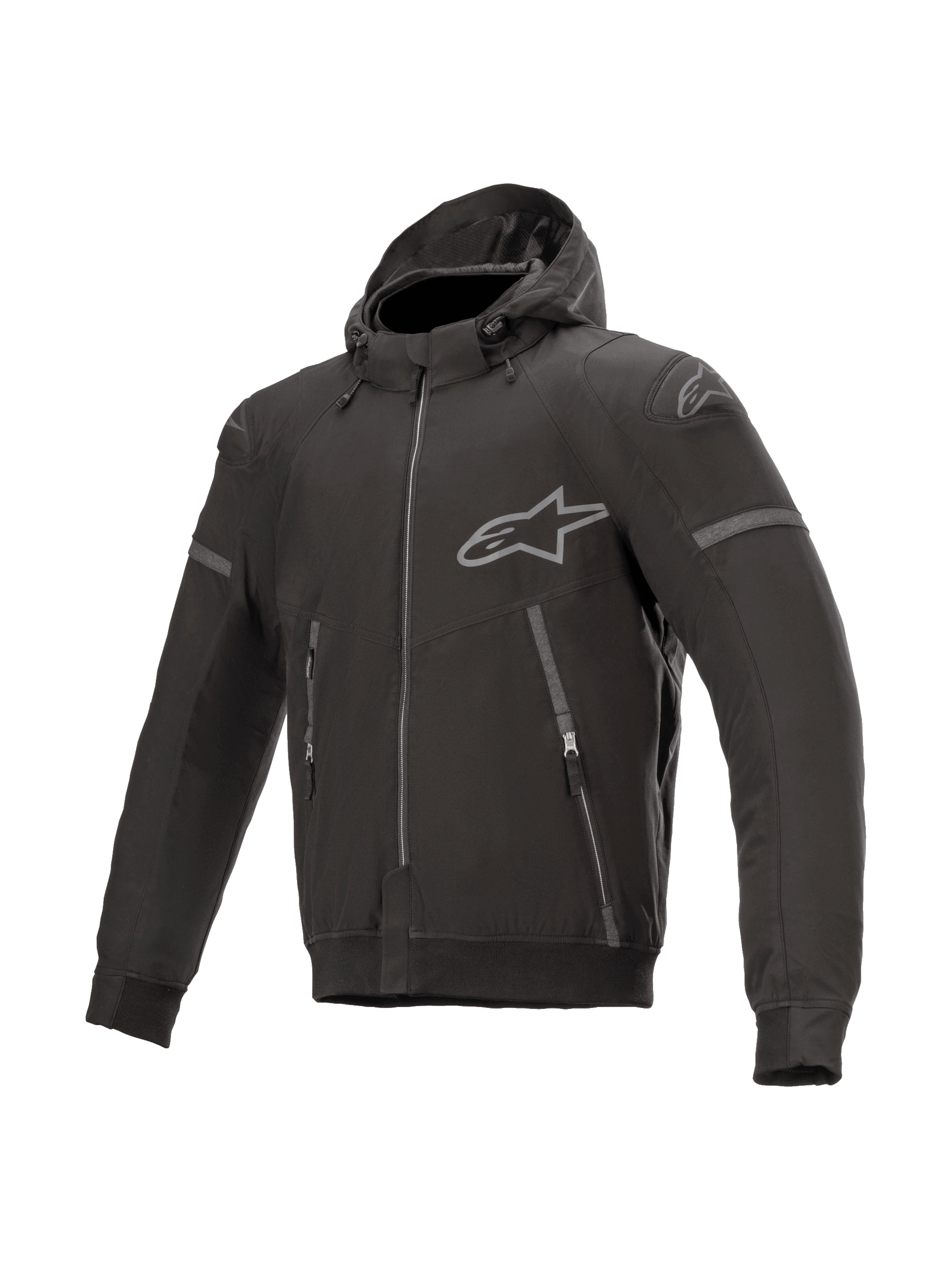 Sudadera Alpinestars Sektor Tech V2, chaqueta de moto urbana para hombre, negra, certificada CE y resistente al viento