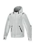 Alpinestars Moflow Air Tech Hoodie, sudadera de moto urbana para hombre, gris, construcción de malla transpirable de alta densidad, preparada para Tech-Air y con protecciones de perfil bajo