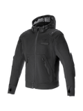 Alpinestars Moflow Air Tech Hoodie, sudadera con capucha de moto urbana para hombre, negra, de malla técnica transpirable y preparada para Tech-Air