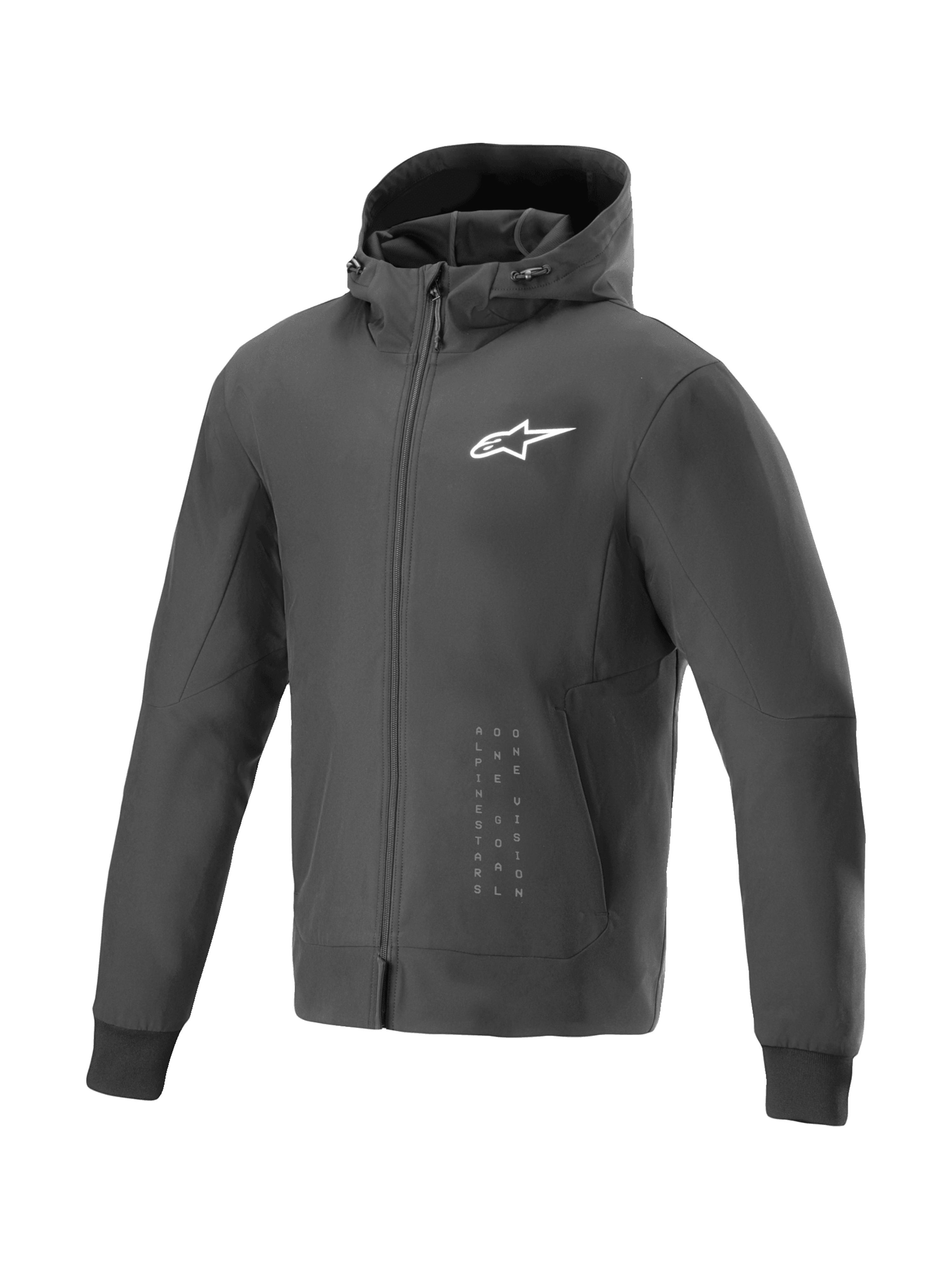 Alpinestars Sudadera Tech Radium, chaqueta de moto urbana cortavientos para hombre, negra y blanca, material textil 3L, preparada para Tech-Air®, con protecciones Nucleon Flex Plus y certificación CE