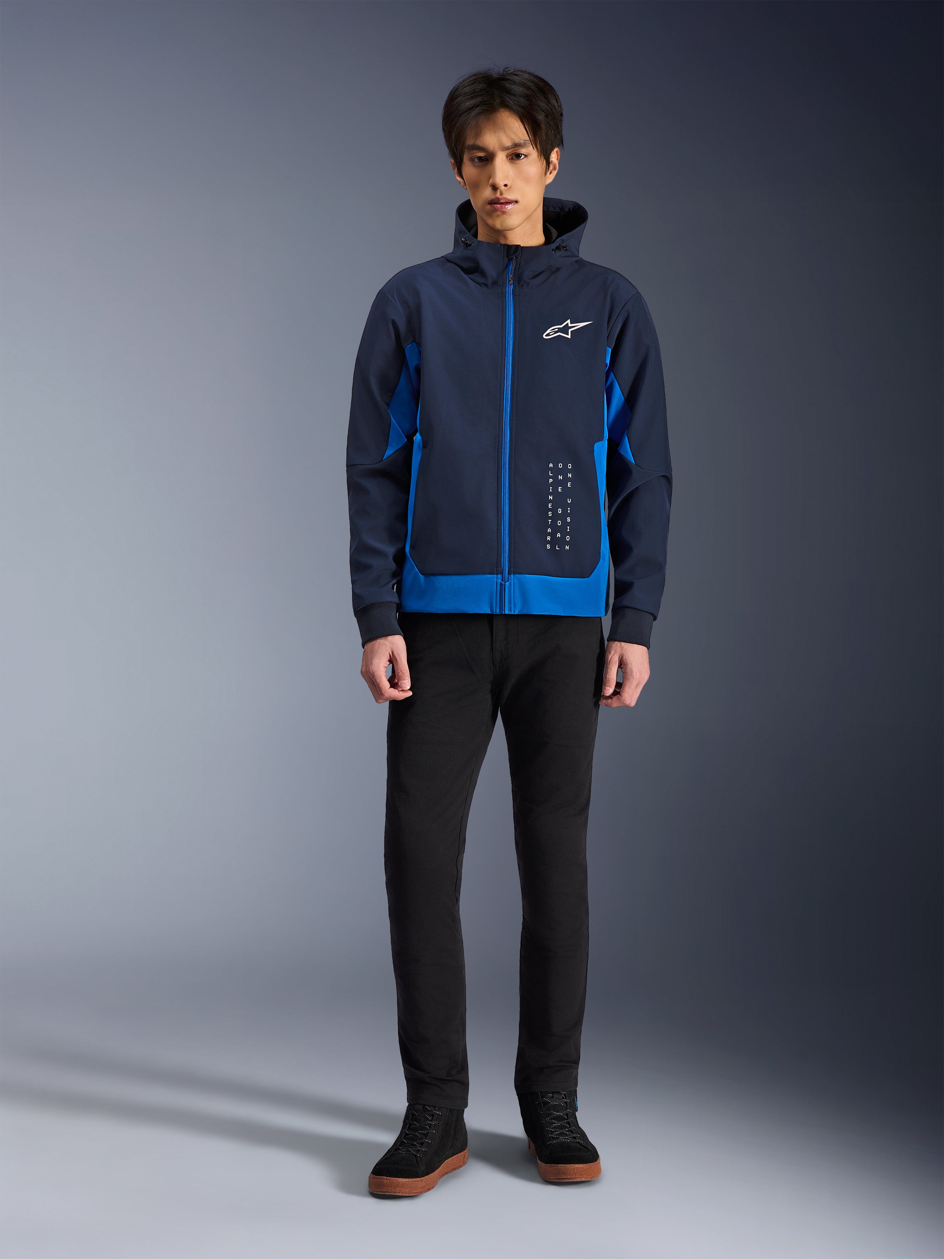 Radium Tech Hoodie - Blue Motorcycle Chaqueta | Alpinestars®