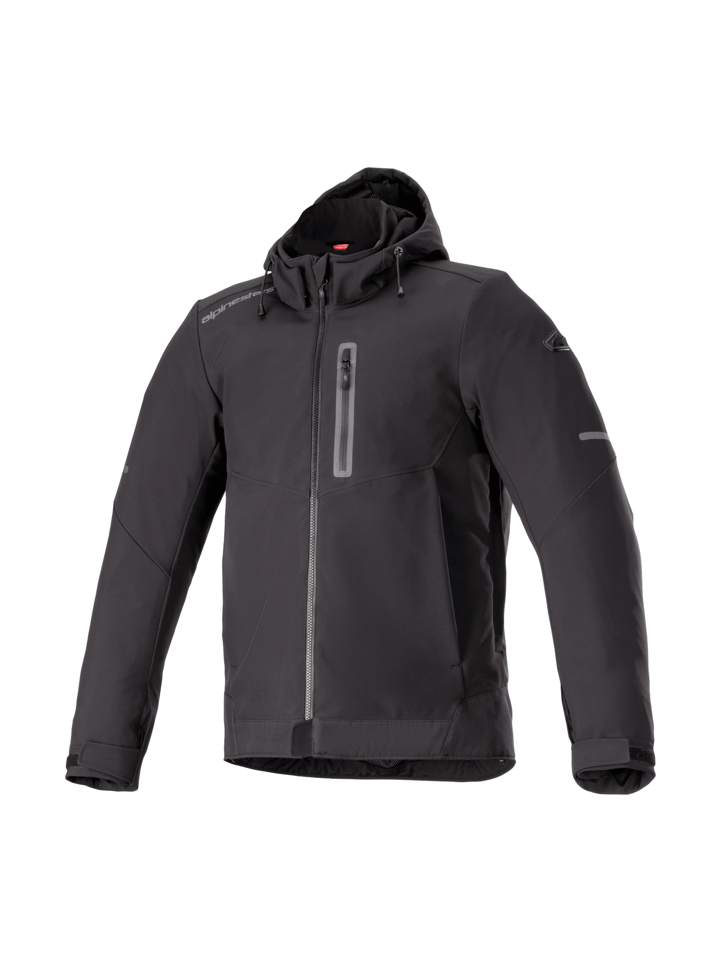 Alpinestars Neo Waterproof Hoodie, chaqueta de moto urbana para hombre, negra, textil impermeable, preparada para Tech-Air.